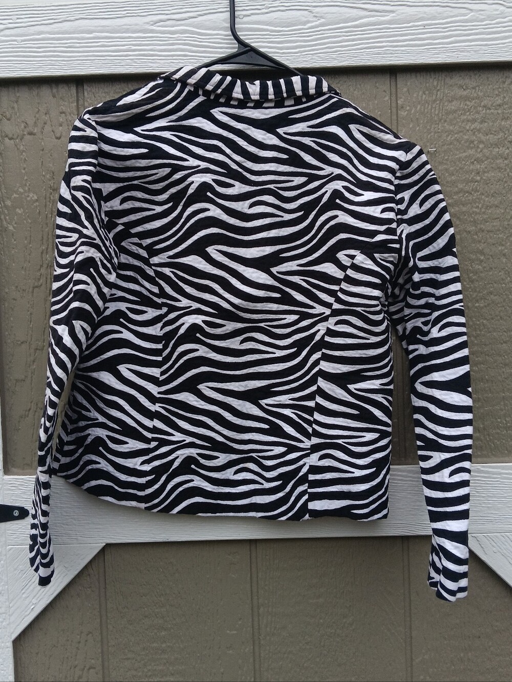 NABI Women's Black & White Zebra Print Cotton Jacket M - Picture 7 of 9